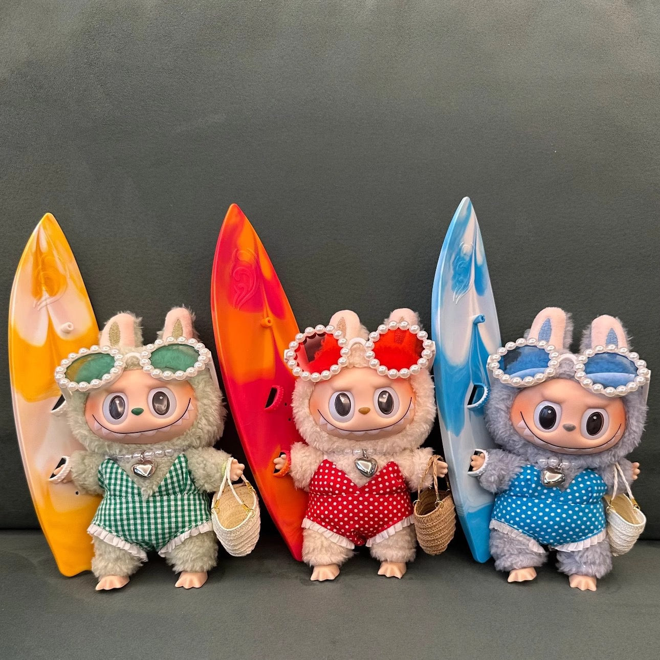 Labubu Summer Beach Swimsuit Outfit Set (for 20cm Doll)