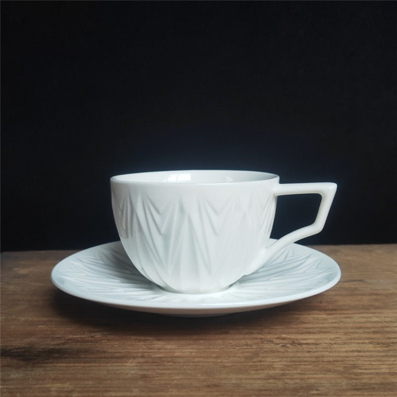 202 “Mountain Crest” Carved Ceramic Cup Set