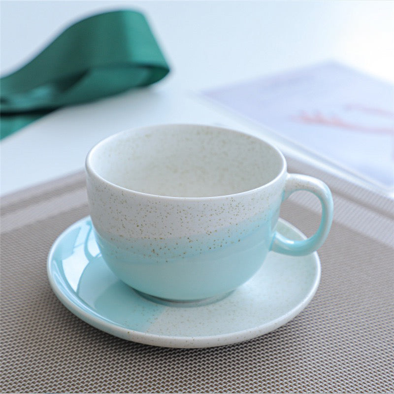 Fresh Style Ceramic Coffee Cup & Saucer