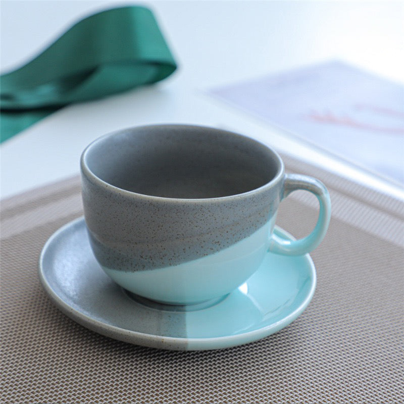 Fresh Style Ceramic Coffee Cup & Saucer