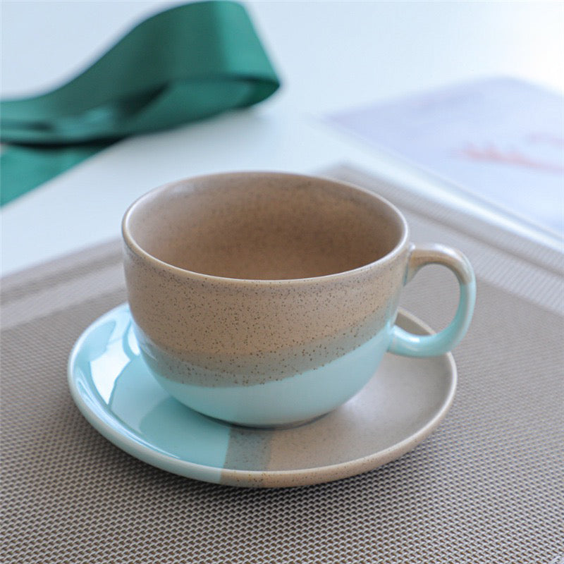 Fresh Style Ceramic Coffee Cup & Saucer