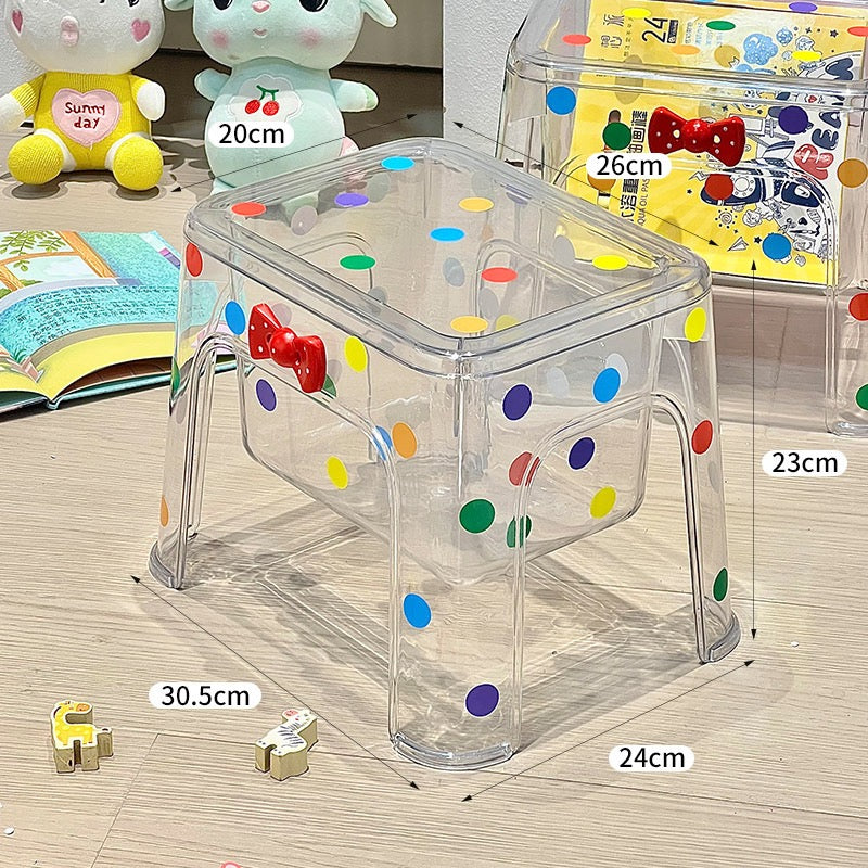 Transparent Storage Stool – Adult-Weight Capacity & Stackable