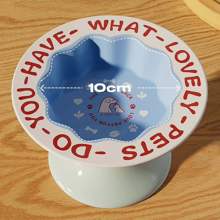 Ceramic Cat Bowl – Elevated Food & Water Dish