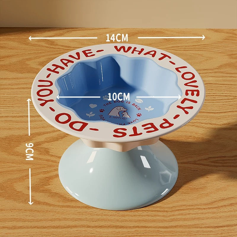 Ceramic Cat Bowl – Elevated Food & Water Dish