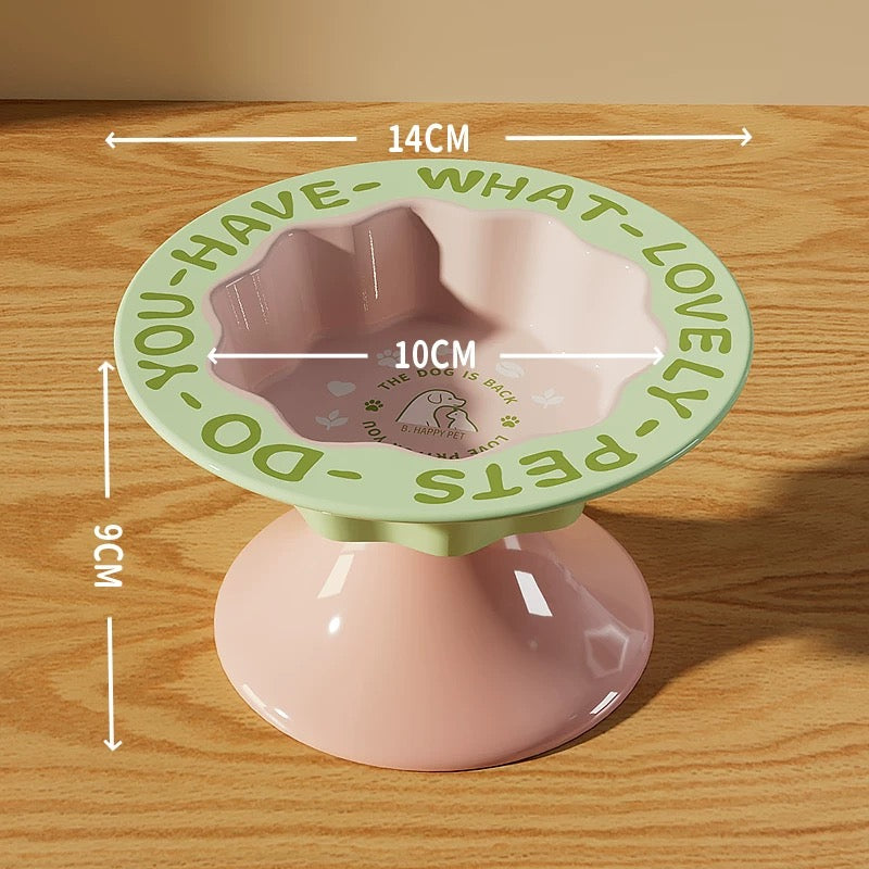 Ceramic Cat Bowl – Elevated Food & Water Dish