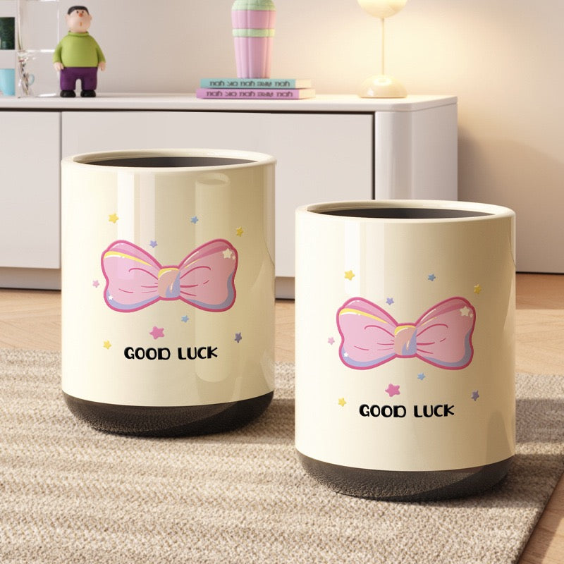 Cartoon Style Covered Trash Can