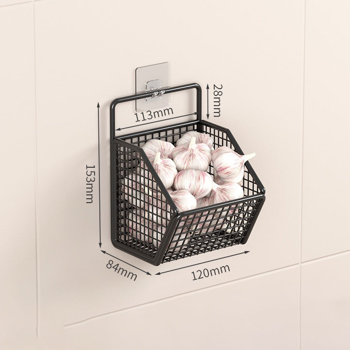 No-Drill Kitchen Wall-Mounted Storage Basket