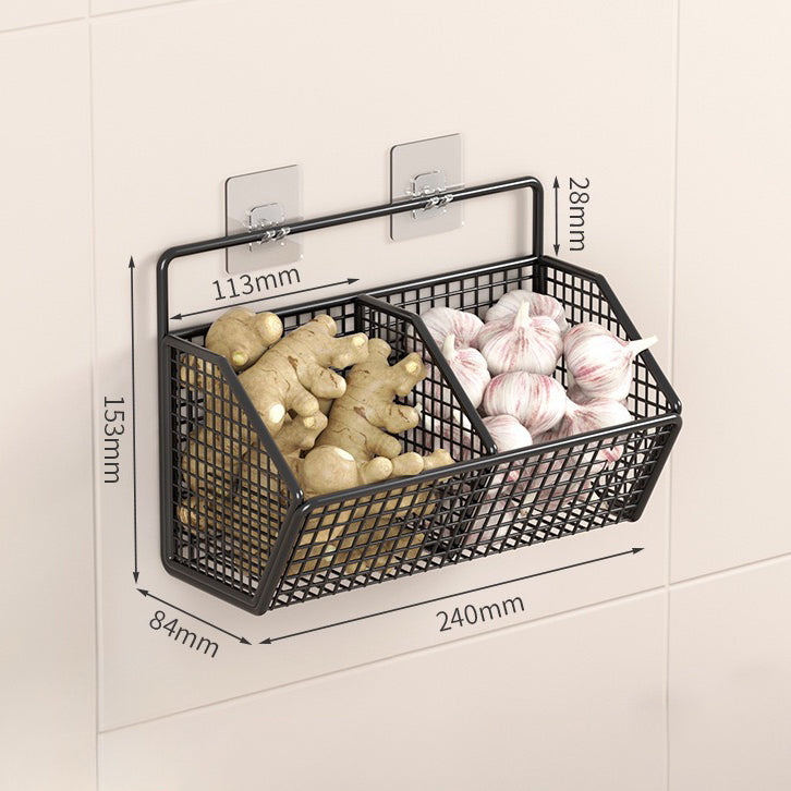 No-Drill Kitchen Wall-Mounted Storage Basket
