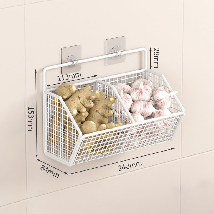 No-Drill Kitchen Wall-Mounted Storage Basket