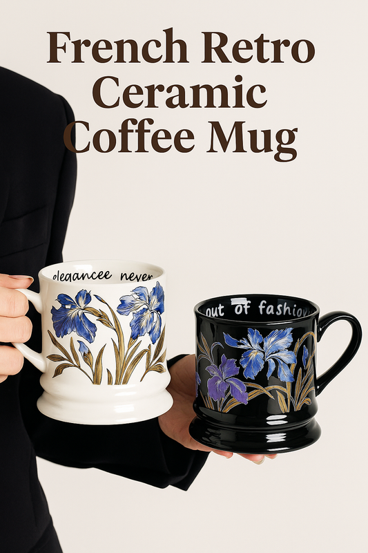 French Retro Ceramic Coffee Mug