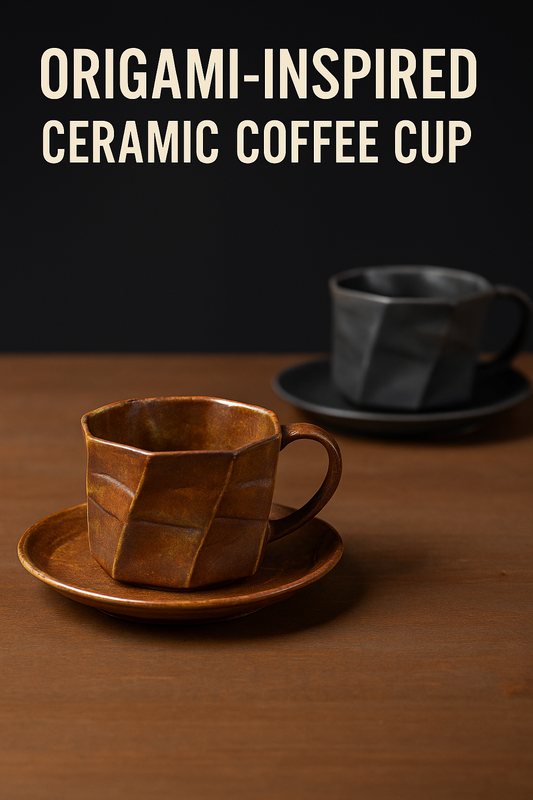 Origami-Inspired Ceramic Coffee Cup