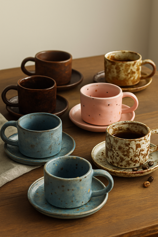 Handcrafted-Style Ceramic Coffee Cup