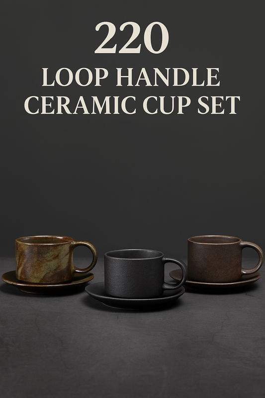 220 Loop Handle Ceramic Cup Set