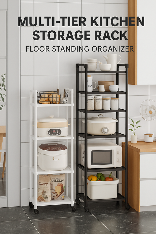 Multi-Tier Kitchen Storage Rack – Floor Standing Organizer