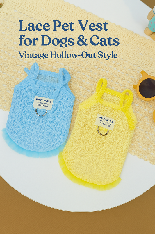 Lace Pet Vest for Dogs & Cats – Vintage Hollow-Out Style