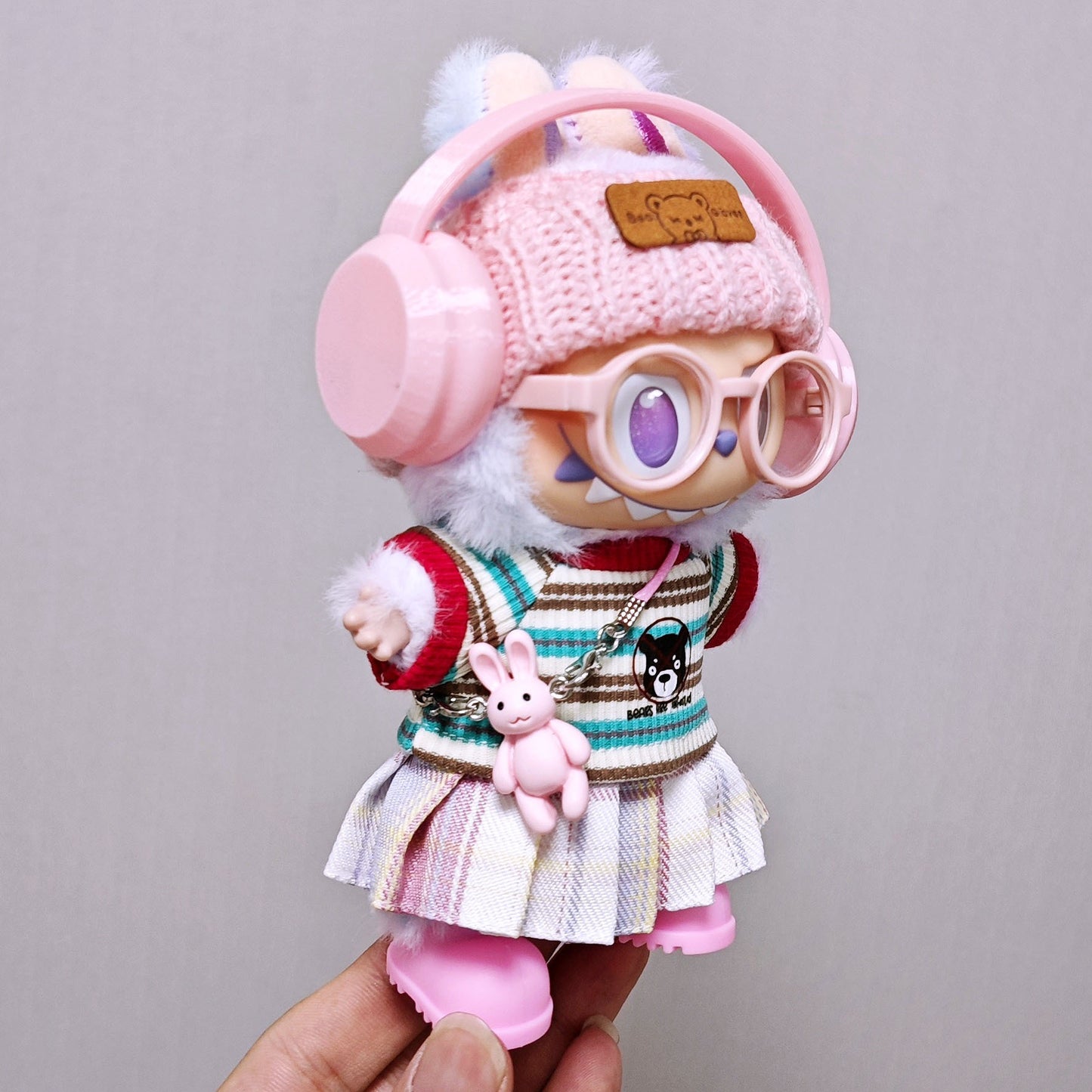 Labubu 17cm Sweet Campus Bunny Outfit Set