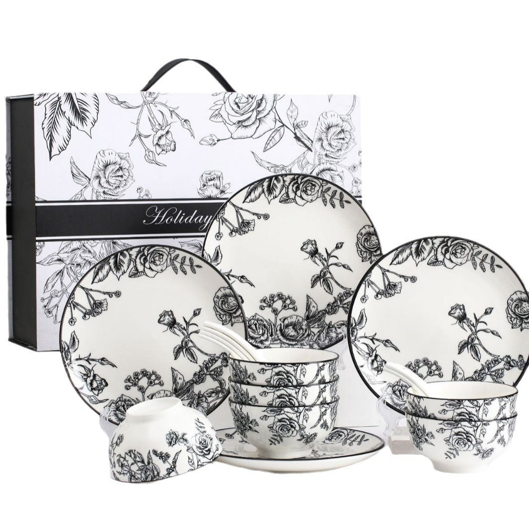 Premium Ceramic Bowl & Plate Gift Set
