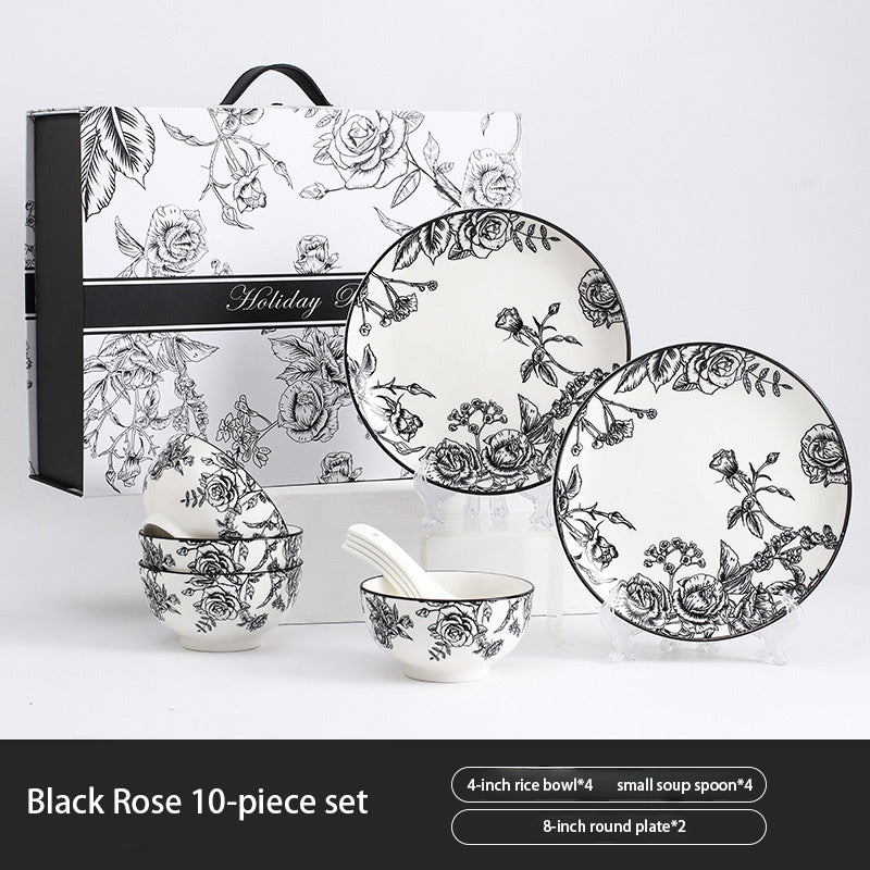 Premium Ceramic Bowl & Plate Gift Set
