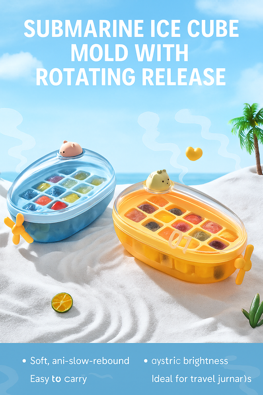 Submarine Ice Cube Mold with Rotating Release